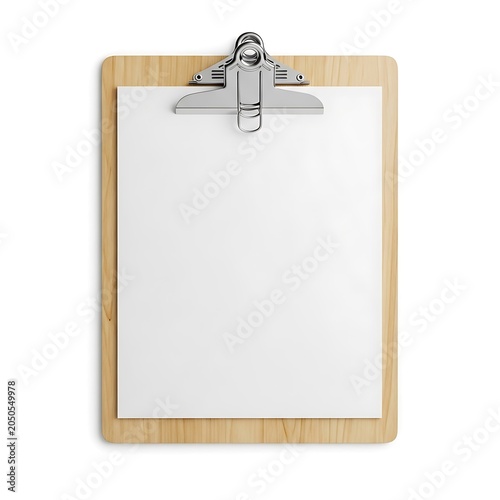 Blank Clipboard with Paper - A Clean Slate for Your Ideas.