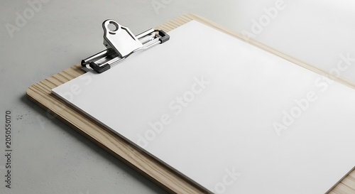 Blank clipboard with white paper for notes and reminders.