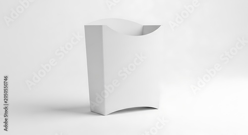 Blank White Box Mockup for Product Packaging Presentation.