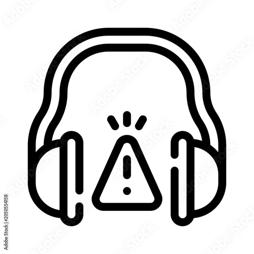 ear protection line icon