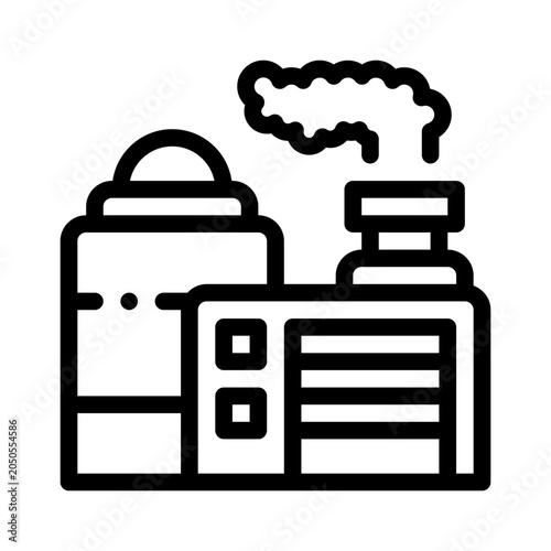 gas plant line icon