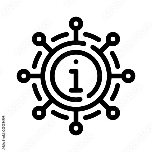information hub line icon