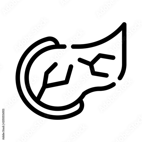 Bild auf Leinwand pancreas donation line icon