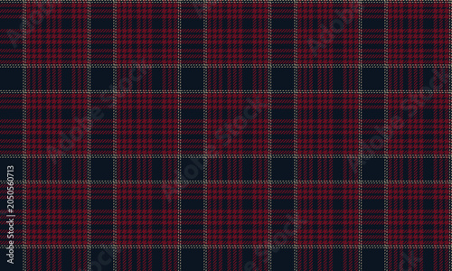 Εκτύπωση καμβά Seamless plaid patterns in navy, beige, and red convey a classic yet vibrant feel, suitable for a wide range of clothing and textile designs, adding liveliness to any style