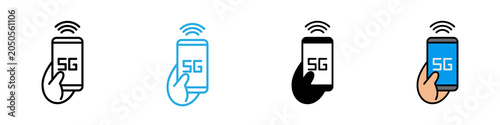 Foto Wifi multi - style icon design concept