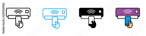 Photos Air Conditioner multi - style icon design concept