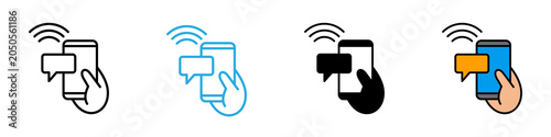 Fotografie Wifi multi - style icon design concept