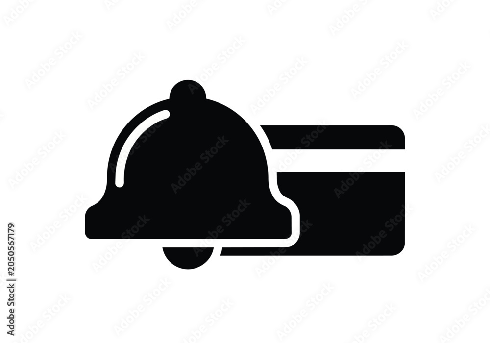 Fototapeta premium Payment alert notification symbol for finance app design icon