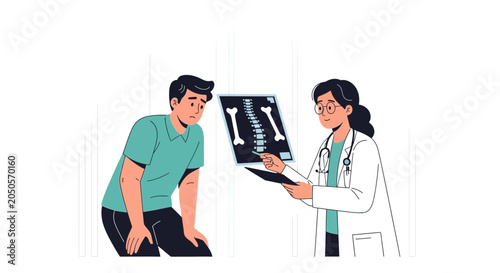 Doctor Explaining X-ray to Patient - Medical Consultation
