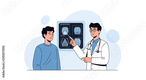 Doctor Explains X-ray Scan to Patient