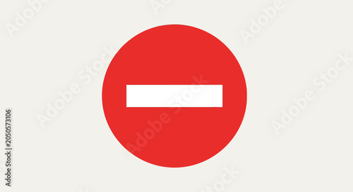 Foto Red Circle Prohibition Sign Symbol.