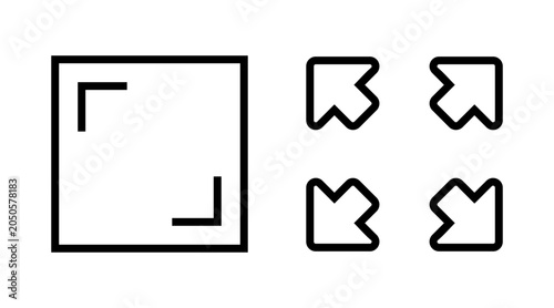 Tableau sur toile Fullscreen Icon vector
