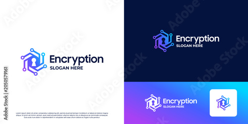 Advanced Cyber Encryption Shield Logo Design Template