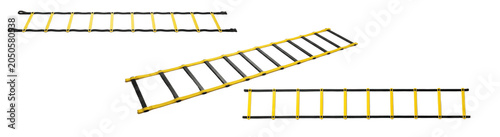 Картината върху платно A Set of agility speed ladders for sports training, adjustable flat rung footwor