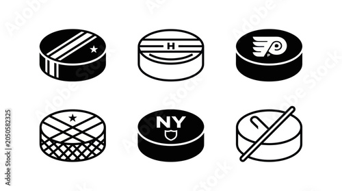 Photography Ice Hockey Puck Icons, Sports Equipment, Sport Symbols, Game Objects