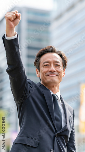 Successful Businessman Cele...