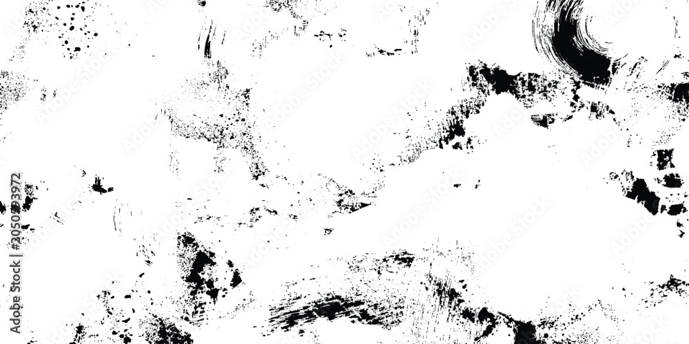 Fototapeta premium Grunge texture background with black and white abstract artistic splatters and smudges for creative design projects