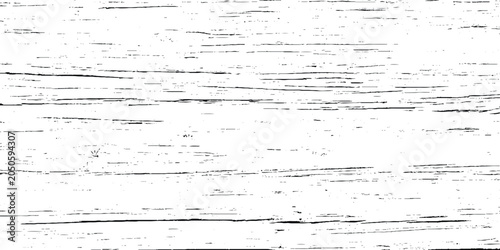 Cuadro en lienzo Grunge wood texture background with distressed black lines on white surface vect