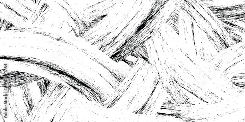 Foto Black and white grunge texture with chaotic scribbles and scratches on white bac