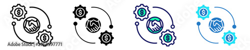 Global Finance   Icon Set Multiple Style Collection