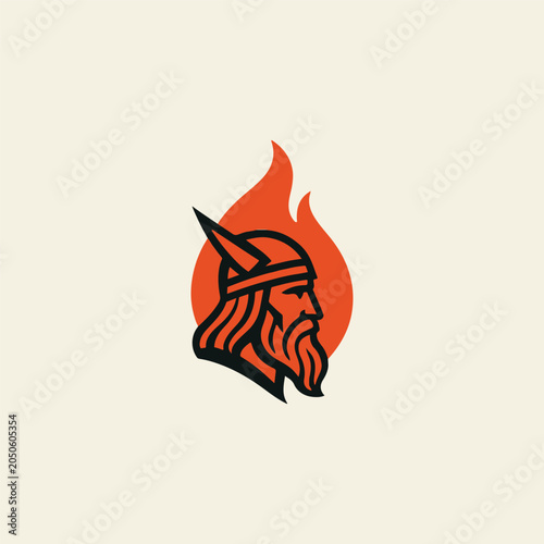 Obraz na plátně Odin Fire Logo