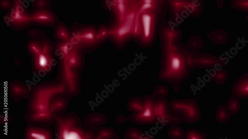 Glowing red abstract digital liquid blobs with dark moody mysterious vivid neon light. Ideal for backgrounds, designs, and digital projects.