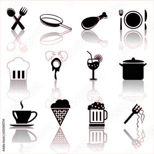  Foods icon set.eps