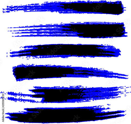  Ink brush collection abstract black white grungy.eps