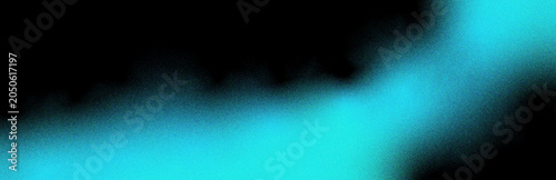 Abstract cyan grainy gradient background featuring a soft glowing wave with noise texture on a black backdrop perfect for modern website banner header or creative graphic design