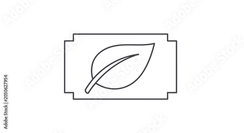 Eco-friendly Leaf Stamp Icon