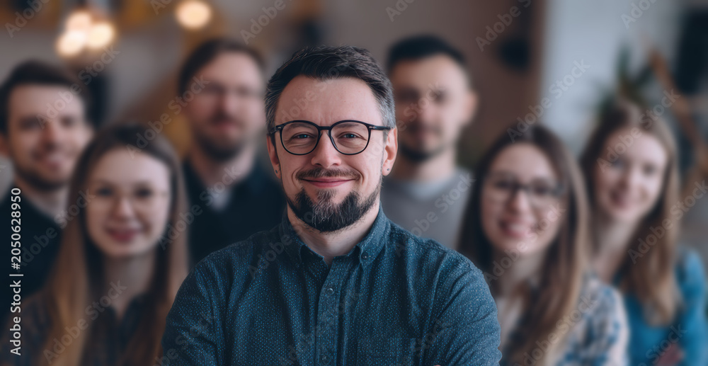 Fototapeta premium Leadership is not a position but a presence, where individuals stand together and amplify the strength of the entire team.