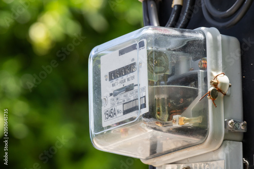 Fotografie Electric power box meter for home use