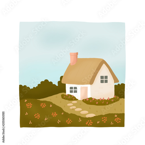 house on the hill illustration