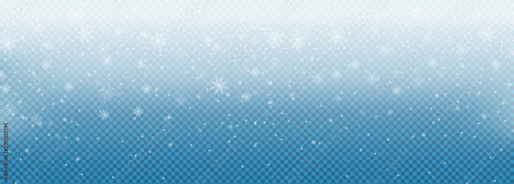 Fototapeta premium Navy transparent winter snowstorm sky mesh gradient. Ice snowfall swirl snow frozen effect overlay. Magic dust particles. Christmas and New year spotlight abstract pattern. Vector illustration
