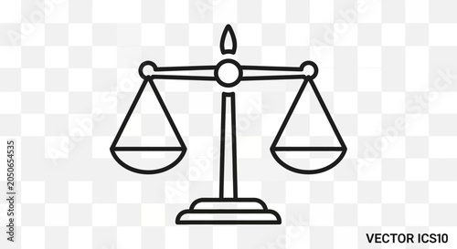 Tableau sur toile Scales of Justice Icon