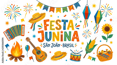 Photos Festa Junina Brazilian Festival Celebration With Traditional Elements And Decora