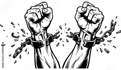 Bild auf Leinwand Breaking free from oppression