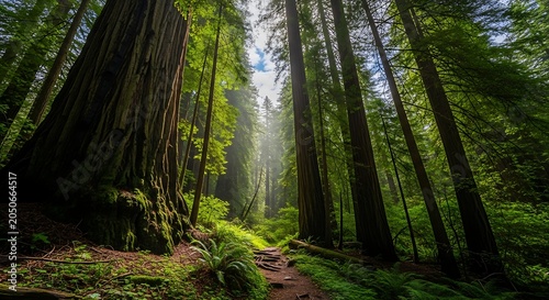 Path through the redwood forest