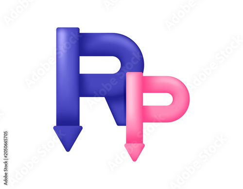 Tableau sur toile the concept of the rupiah currency falling