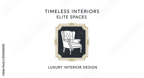 Luxury interior design company logo.