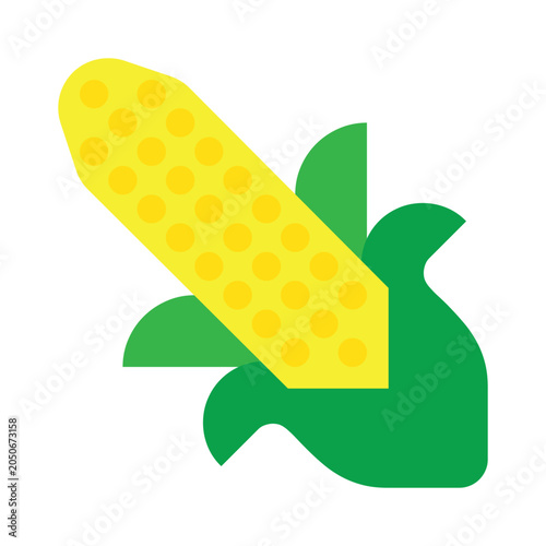 Corn vegetable vector flat icon