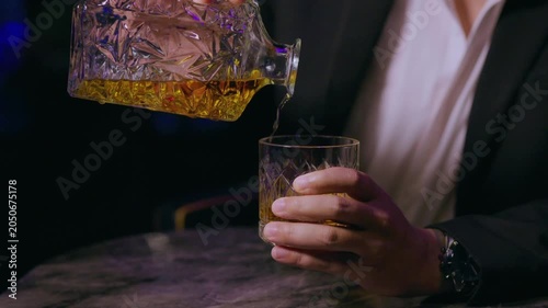 whiskey, for a friendly party in a bar or a restaurant.