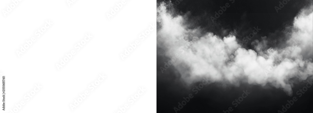 Fototapeta premium White fog effect isolated on transparent background