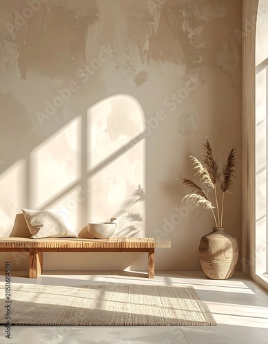 Minimalist interior with natural light.