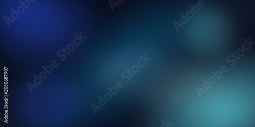 Canvas Print Dark blue abstract bokeh background with soft blurred light orbs for website and