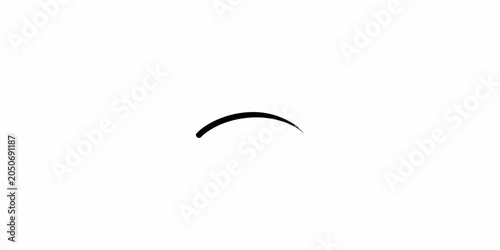 Tableau sur toile Black Eyebrow Isolated on White Background