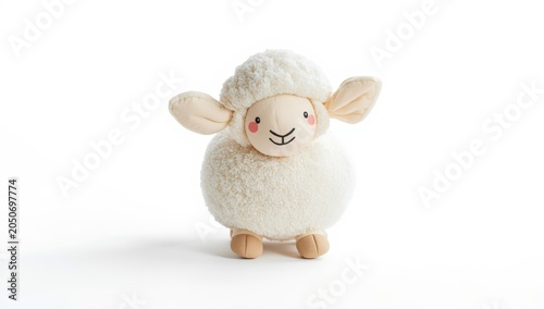 toy sheep figure against a white backdrop