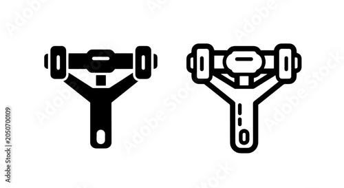 Foto Professional gimbal stabilizer icon for smooth filming graphic