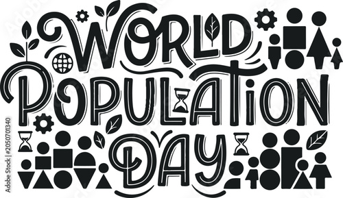 Tableau sur toile World population day awareness global issues and solutions