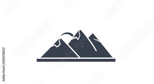 Foto Mountain Range Silhouette Graphic Illustration.